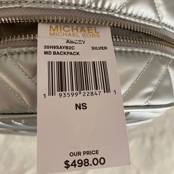 Michael Kors ABBEY silver backpack main image 5